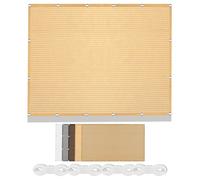 Voile d'ombrage Rectangulaire 630 x 940 cm Respirante Protection Rayons UV Filet d'ombrage Potager avec Oeillets Cordons pour Balcon, Camping, Terrasse, Jardin, Couleur Crème