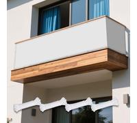 Voile d'ombrage Rectangulaire 65 x 250 cm Une Protection des Rayons UV Filet d'ombrage Voile Ombrage avec Cordons pour Jardin Terrasse Extérieur Patio Piscine, Blanc