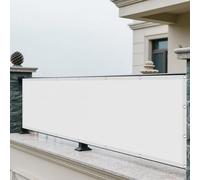 Voile d'ombrage Rectangulaire 65 x 280 cm Résistant Aux UV Toile d'ombrage Protection Solaire avec Le Kit de Fixation pour Patio Jardin Terrasse Extérieur Camping, Blanc