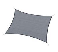 Voile d'ombrage rectangulaire 6L x 4l m HDPE gris Gris G