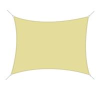 Voile D¿Ombrage Rectangulaire 6l X 4l M Polyester Imperméabilisé Haute Densité 160 G/M² Sable