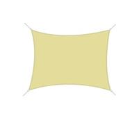 Voile d'ombrage rectangulaire 6L x 4l m polyester imperméabilisé haute densité 160 g/m² sable