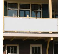 Voile d'ombrage Rectangulaire 70 x 540 cm Imperméable 98% Anti UV PES Toile Ombrage Auvent avec Corde Libre et Oeillets pour Terrasse, Jardin, Balcon, Camping, Blanc