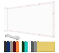 Voile d'ombrage Rectangulaire 75 x 135 cm avec Protection UV Voile Solaire Toile Imperméable pour Patio Jardin, Terrasse, Extérieur, Balcon, Blanc