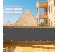 Voile d'ombrage Rectangulaire 75 x 135 cm UV 98% Indéchirable Imperméable Toile Ombrage Auvent PES avec Le Kit de Fixation pour Extérieur Jardin Terrass Balcon, Gris Foncé