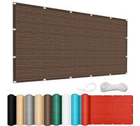 Voile d'ombrage rectangulaire 75 x 700 cm, protection UV à 98 %, respirant, isolant, filet d'ombrage multifonction pour jardin et balcon, couverture marron pour auvent d'extérieur