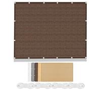 Voile d'ombrage Rectangulaire 780 x 940 cm Respirante Protection Rayons UV Filet d'ombrage Potager avec Oeillets Cordons pour Balcon, Camping, Terrasse, Jardin, Brun