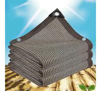 Voile d'ombrage rectangulaire à 90 % avec œillets pour plantes, niche de grange, 15,2 x 15,2 x 25,4 cm, marron, 2 x 6 m