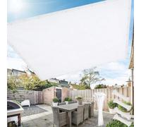 Voile d'ombrage rectangulaire avec œillets 0.6x8m,Voile Ombrage Imperméable, Toile Ombrage Extérieur Protection UV, 95% Filet d'ombrage pour Jardin,terrasse, Balcon,Serre, Brise-Vue，Blanc