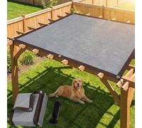 Voile d'ombrage rectangulaire avec œillets 2.7x4.6m - Respirant - Protection Solaire - Filet d'ombrage extérieur pour Serre - Terrasse - Jardin - Plantes - Clôture - Chenil - Camping - Gris