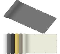 Voile d'ombrage Rectangulaire avec Œillets 95 x 230 cm Filet Solaire Extérieur UV Protection Résistant Aux Déchirures avec Cordes de Fixation pour Jardin, Gris Clair