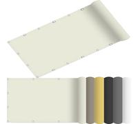 Voile d'ombrage Rectangulaire avec Œillets 95 x 230 cm UV Protection Résistant Aux Déchirures Rectangulaire Filet d'ombrage avec Cordes de Fixation pour Terrasse, Balcon, Blanc cassé