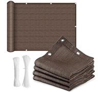 Voile d'ombrage rectangulaire, bâche de protection solaire robuste pour terrasse et extérieur, intimité, tissu respirant pour un ajustement personnalisé