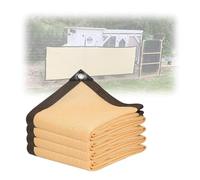 Voile d'ombrage rectangulaire beige de 1 x 1 m, filet de protection solaire à 90 % résistant aux UV avec œillets, idéal pour la protection des plantes et la serre (3 x 7 m)