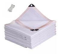 Voile D'ombrage Rectangulaire Blanc, Filet Protection Solaire, 1.5x5m 2x5m 3x8m 4x9m 5x7m 6x6m 7x8m 8x10m Toile Ombrage Extérieur pour Pergola, Serre, Jardin, Pet House(2.5mx5m)
