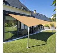 Voile d'ombrage rectangulaire crème 3x4m - Protection UV à 95% - Netboat