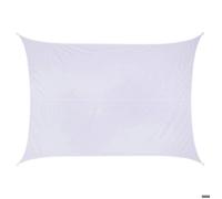 Voile d'ombrage rectangulaire ""Curacao"" blanc 4x3m en polyester - Hespéride