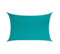 Voile d'ombrage rectangulaire ""Curacao"" émeraude 4x3m en polyester - Hespéride