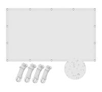 Voile d'ombrage rectangulaire de 1,4 x 3,2 m, protection UV, résistante aux intempéries et à la déchirure, avec cordon et œillets, pour jardin, balcon, pergola, auvent extérieur, blanc