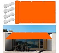 Voile d'ombrage rectangulaire de 6 x 10 m, protection UV, vent, pour extérieur, jardin, terrasse, fête, tissu imperméable, facile à installer