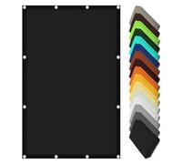 Voile d'ombrage rectangulaire de qualité supérieure en polyester PES imperméable et anti-UV pour balcon, jardin, terrasse, piscine avec cordes d'arrimage, noir, 3,5 x 6,5 m