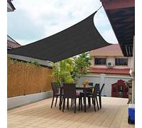 Voile D'Ombrage Rectangulaire, Durable Filet D'ombrage, Protection Solaire, Toile D'Ombrage UV Protection,Tissu D'Ombrage pour Plein air, Extérieur Pergolas, Serres, Patio (Noir, 300cm*400cm)