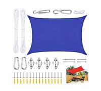 Voile D'ombrage Rectangulaire Durable for Une Protection UV Extérieure - Parfait for Les Patios, Jardins Et Piscines(Blue,3x4m)
