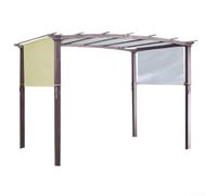 Voile d'ombrage rectangulaire en polyester imperméable pour jardin, terrasse, piscine, 5,2 x 2 m (beige)