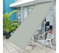 Voile d'ombrage rectangulaire en polyester résistant aux UV pour terrasse, niche pour chien, serre, toit de grange, léger et durable, gris clair, 3 x 9 m