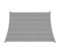 Voile d'ombrage rectangulaire en polyéthylène haute densité de 4 x 3 m, anthracite et blanc, avec fixations en acier inoxydable pour un montage facile, offre de l'ombre fiable et laisse passer l'air