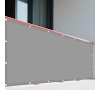 Voile d'ombrage Rectangulaire Étanche 1.4 x 3.6 m Bloque 98% Rayons UV Toile d'ombrage Pergola Serres avec Oeillets et Cordons pour Extérieur Terrasse Jardin Balcon, Gris Clair