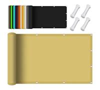 Voile d'ombrage Rectangulaire Étanche 1.5 x 2.5 m Bloque 98% Rayons UV Filet de Protection UV avec Cordons pour Terrasse, Jardin, Balcon, Camping, Jaune Sable