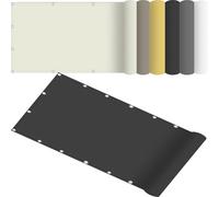 Voile d'ombrage Rectangulaire Etanche 120 x 325 cm Taille Personnalisée Protection Contre Le Soleil Filet Solaire Extérieur avec Cordes Fixes pour Jardin Terrasse Camping, Gris Foncé