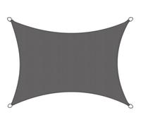 Voile d'ombrage rectangulaire étanche 2x3m SolVision PS9, Anthracite