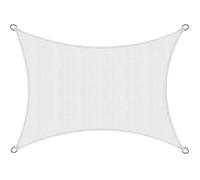 Voile d'ombrage rectangulaire étanche 2x3m SolVision PS9, Blanc