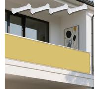 Voile d'ombrage Rectangulaire Étanche 400 x 470 cm Imperméable, Protection Contre UV Toile de Jardin Balcon avec Oeillets et Cordons pour Balcon, Camping, Terrasse, Jardin, Jaune Sable