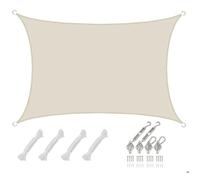 Voile d'Ombrage Rectangulaire Étanche AMANKA - Protection Solaire UPF 50+ - 3x4m - Fixation Inox