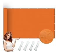 Voile d'ombrage Rectangulaire Imperméable 0.5 x 4 m Toile Ombrage Imperméable pour Toile Ombrage Auvent Fermeture Opacité de Lumière pour Extérieur Patio Piscine, Orange