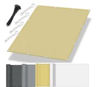 Voile d'ombrage Rectangulaire imperméable 1.2x3.8m Jaune Toile Solaire Voile Auvent de Jardin Bloque Les UV Résistant aux Intempéries et Durable pour en Plein Air Corde