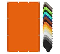 Voile d'ombrage rectangulaire imperméable, 1,4 x 3,8 m, protection UV avec œillets, résistant au vent, pour jardin, balcon et terrasse, facile à installer, orange