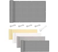 Voile D'ombrage Rectangulaire Imperméable 1.4x3.8m, Toile Ombrage Auvent, Voiles Ombrages Résistant aux UV pour Patio Pergola Jardin Exterieur avec Oeillets Cordons, Gris foncé
