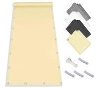 Voile D'ombrage Rectangulaire imperméable 1.6x4.5m Toile D'Ombrage pour Extérieur avec Protection UV à 95% pour Patio Piscine Jardin Terrasses Camping-Cars Jaune