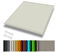 Voile d'ombrage rectangulaire imperméable 1,8 x 9 m 185 g GSM avec œillets, protection UV pour extérieur, jardin, terrasse, terrasse, couleur ivoire