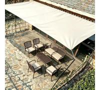 Voile D'ombrage Rectangulaire Imperméable, 1.8x4M Toile Ombrage Rectangulaire Filet D'ombrage Bâche Ombrage Protection UV Solaire pour Jardins Balcons Pergola Terrasse - Blanc cassé