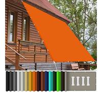 Voile d'ombrage rectangulaire imperméable 1 x 1,2 m - Protection UV à 98 % - Pour extérieur, jardin, terrasse et piscine - Crème élégante