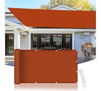 Voile d'ombrage Rectangulaire Imperméable 100 x 450 cm Protection Solaire Polyester Imperméable UV Protection Filet d'ombrage avec Œillets pour Plantes de Jardin Terrasses, Rouge Rouille