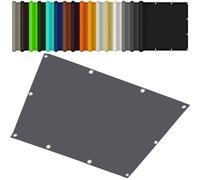 Voile d'ombrage rectangulaire imperméable - 190 x 220 cm - Protection UV pour terrasse, activités de plein air - Résistant aux intempéries - Avec corde - Gris foncé