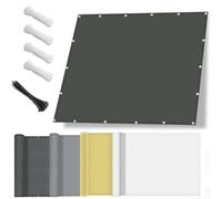 Voile d'Ombrage Rectangulaire Imperméable 1x3.5m Gris foncé Résistant au Soleil Polyesters Haute densité (PES) avec 95% Protection UV Toile Ombrage Exterieur Abri de Jacuzzi