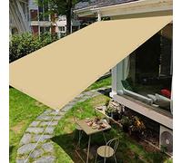 Voile d'ombrage rectangulaire imperméable - 2,5 x 6,5 m - Protection UV à 98 % - Anti-pluie - Avec cordes gratuites - Pour terrasse, jardin, cour - Jaune sable