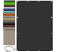 Voile d'ombrage Rectangulaire imperméable 2 x 2 m Rectangulaire Toile Ombrage Respirant Patio Jardin Terrasse Anti 98% UV, Indéchirable,VariÉTÉ De Tailles, Noir